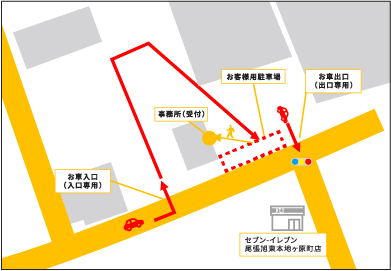 お車でお越しの場合